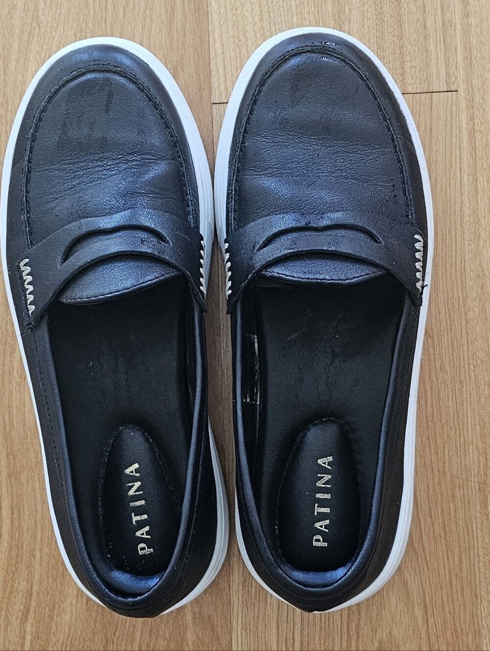 Patina Black Slip-On Loafers for Women